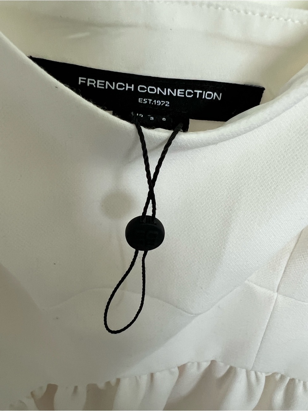 French Connection women’s ivory Spaghetti Strap Summer Mini Dress - Picture 5 of 6